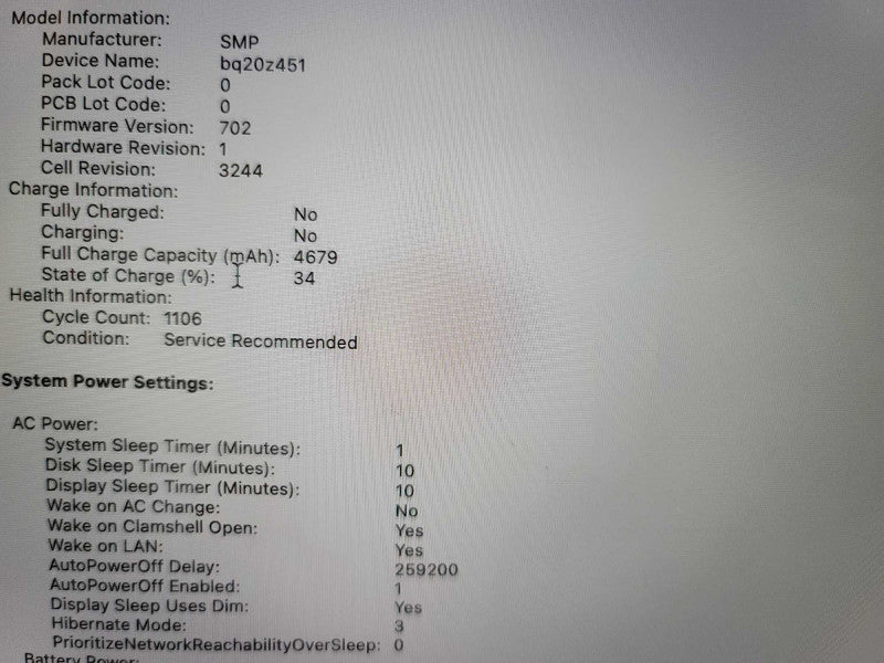 MacBook Pro A1398 i7-4870HQ, 16GB DDR3, 1TB HDD **Battery Service reccomend Î²