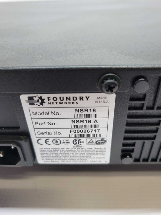 Foundry Networks FastIron NSR16 16 Port 10/100 Layer 3 Switch