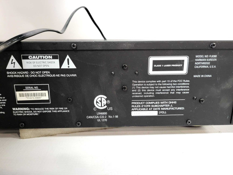 Harman Kardon FL8380 5-Disc Carousel Compact Disc HDCD Player $