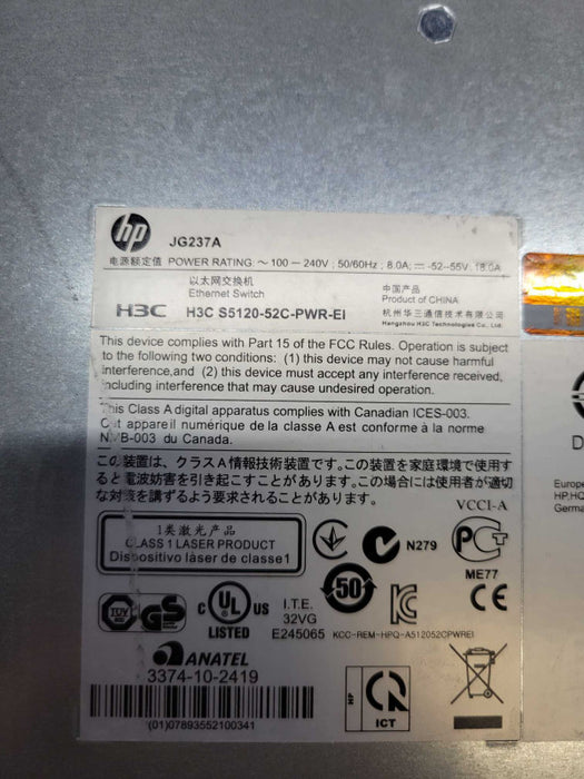 HP ProCurve JG237A - 5120-48G-PoE+ - 48 Port PoE Switch Q