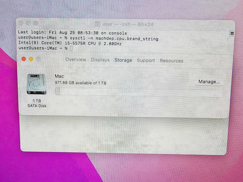 Apple iMac 2015 21.5\\" Core i5-5575R @ 2.8GHz 16GB DDR3 1TB HDD (