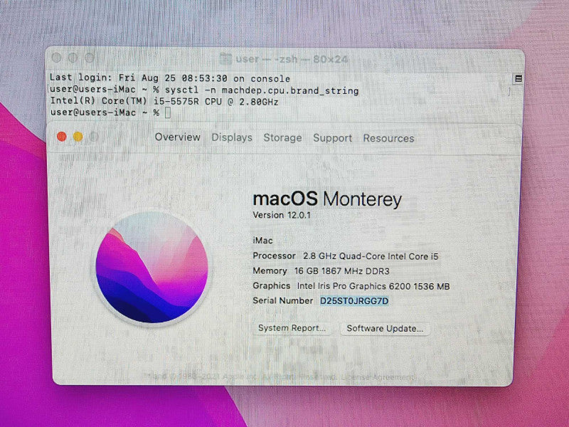 Apple iMac 2015 21.5\\" Core i5-5575R @ 2.8GHz 16GB DDR3 1TB HDD (
