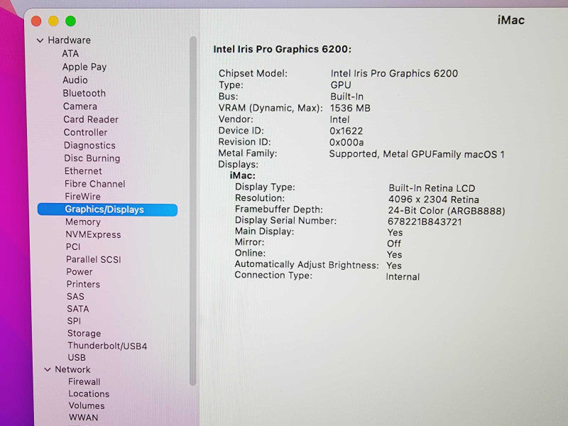 Apple iMac Retina 4K 2015 21.5\\" Core i5-5675R @ 3.1GHz 8GB DDR3 1TB HDD [Read] (