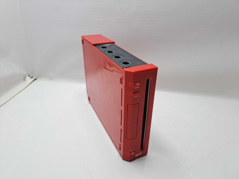 Nintendo Wii (RVL-001) Red Console Bundle 2 Controllers AV Cable + 5x Games )