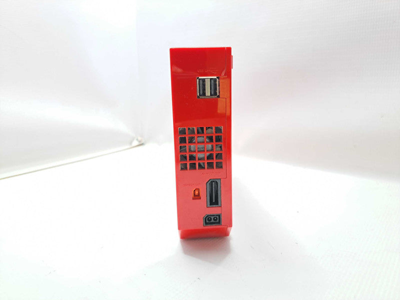 Nintendo Wii (RVL-001) Red Console Bundle 2 Controllers AV Cable + 5x Games )