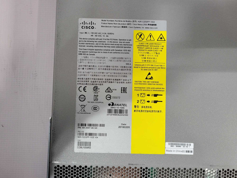 CISCO NEXUS N2K-C2232PP-10GE FABRIC EXTENDER 32X 10GB SFP+ PORTS Q$