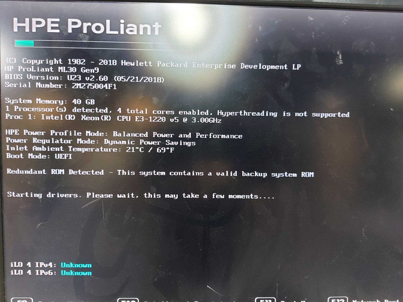 HP Enterprise ML30 Gen9 Xeon E3-1220 V5 @ 3.00ghz / 40gb ram / B140i Raid #