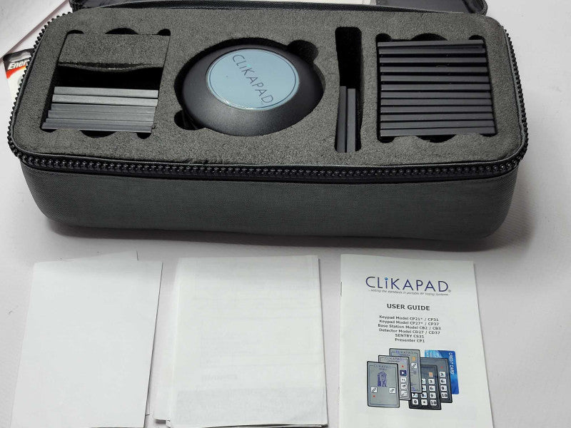 Clikapad Base Station Presentation Remote Clicker with 20x Keypads, READ _