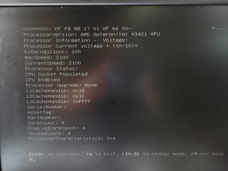 HPE MicroServer Gen10, AMD Opteron x3421, 4GB DDR4, READ _