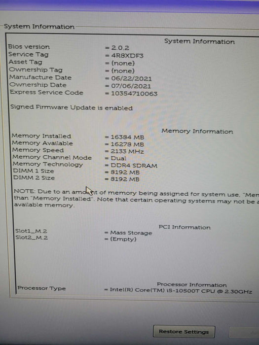 Dell OP 3080 - Core i5-10500T | 16GB RAM | 256GB M.2 + 500GB SSD | PWR ADPTR