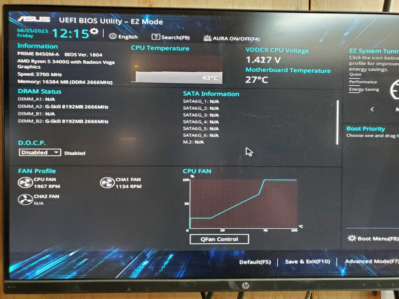 Custom PC - AMD Ryzen 5 3400G w/ Radeon Vega @ 3.70 GHZ 16GB DDR4 450W PSU