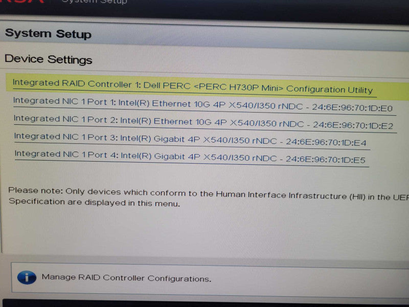 RSA / Dell R730xd - 2x Xeon E5-2680 v3 - 128GB RAM - H730p Mini 2x10G 2x1G