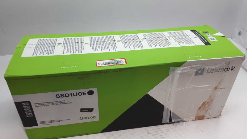 Genuine Lexmark 58D1U0E Black Toner MS725, MS824, MX722, MX826 NIB &