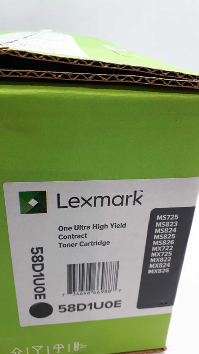 Genuine Lexmark 58D1U0E Black Toner MS725, MS824, MX722, MX826 NIB &