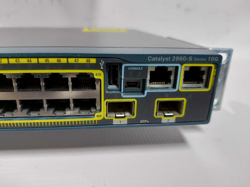 Cisco catalyst 2960 series WS-C2960S-48TD-L V01 2x 10G / factory reset #