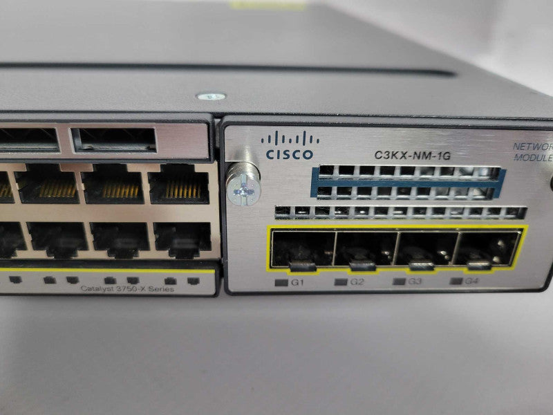 Cisco Catalyst WS-C3750X-24T-S 24-Ports Gigabit Network Switch !