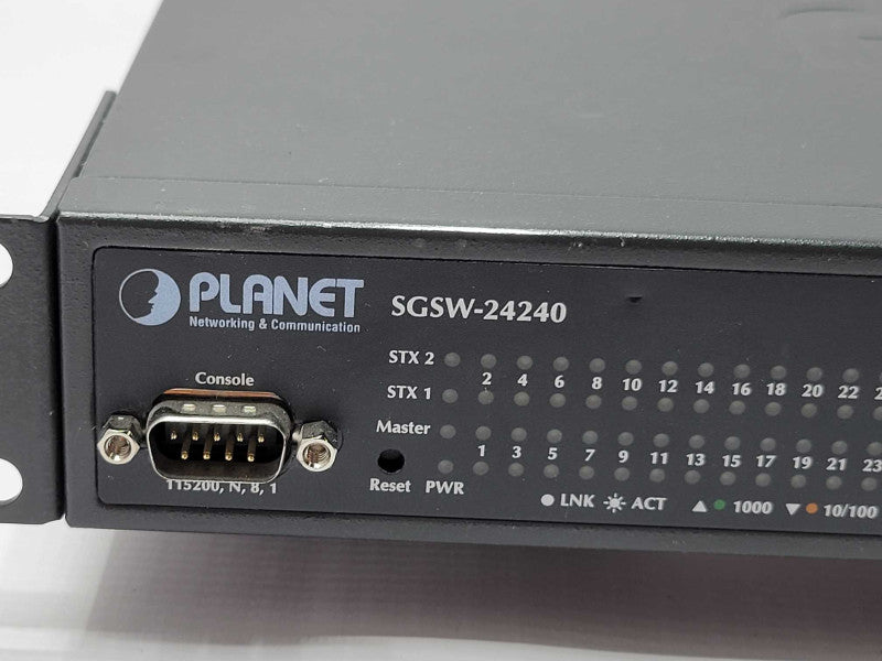 Planet SGSW-24240 24-PORT Gigabit Fiber Managed Stackable Switch, READ _
