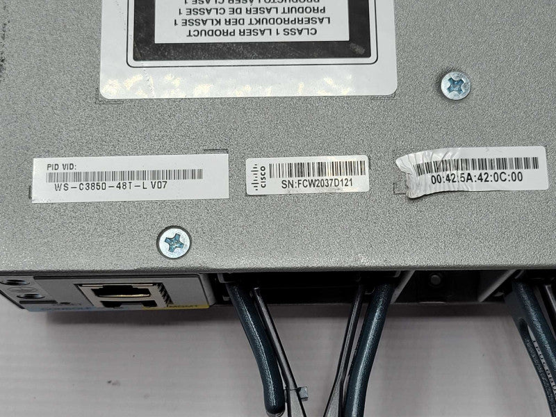 Cisco WS-C3850-48T-L 48 Ports Managed Network Switch Lan Base, No PSU, SEE _