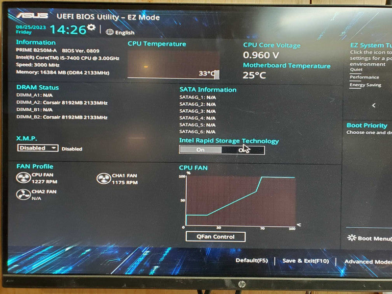 Custom PC - Intel i5-7400 @ 3.00 GHZ 16GB DDR4 500W PSU