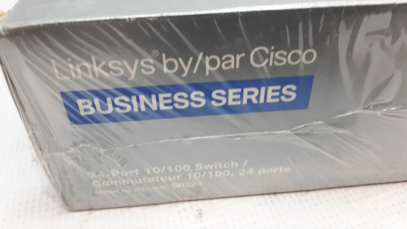 NEW SEALED Cisco/Linksys Business Series SR224 24-Ports 10/100Mbps Switch &