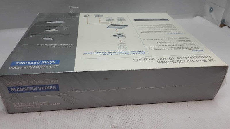 NEW SEALED Cisco/Linksys Business Series SR224 24-Ports 10/100Mbps Switch &