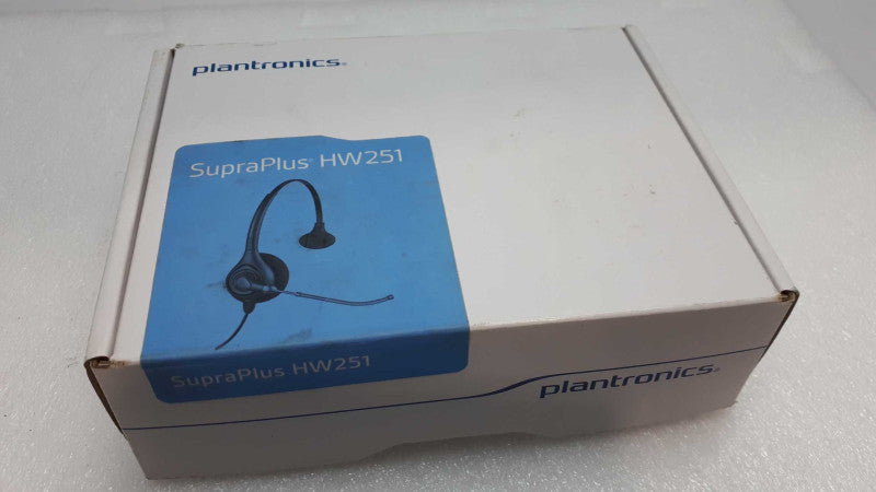 Plantronics SupraPlus HW251 Black Wired Noise Cancellation Single-Ear Headset &
