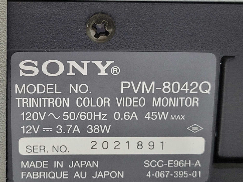 Sony Trinitron PVM-8042Q Color Broadcast Video Monitor Retro Gaming TV, READ _