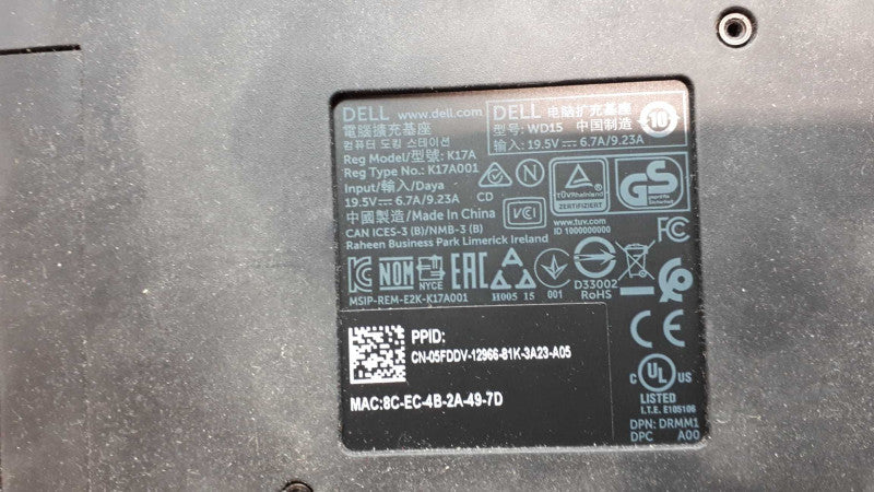 Dell K17A K17A001 Thunderbolt USB-C Laptop Docking Station Q&