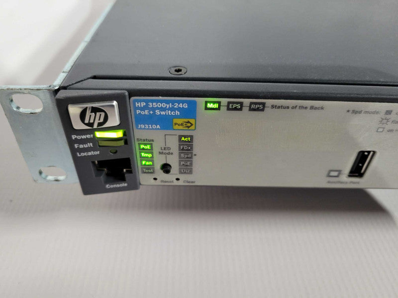 HP Procurve 3500YL-24G J9310A 24-Port Gigabit PoE Switch w/ Rack Ears !