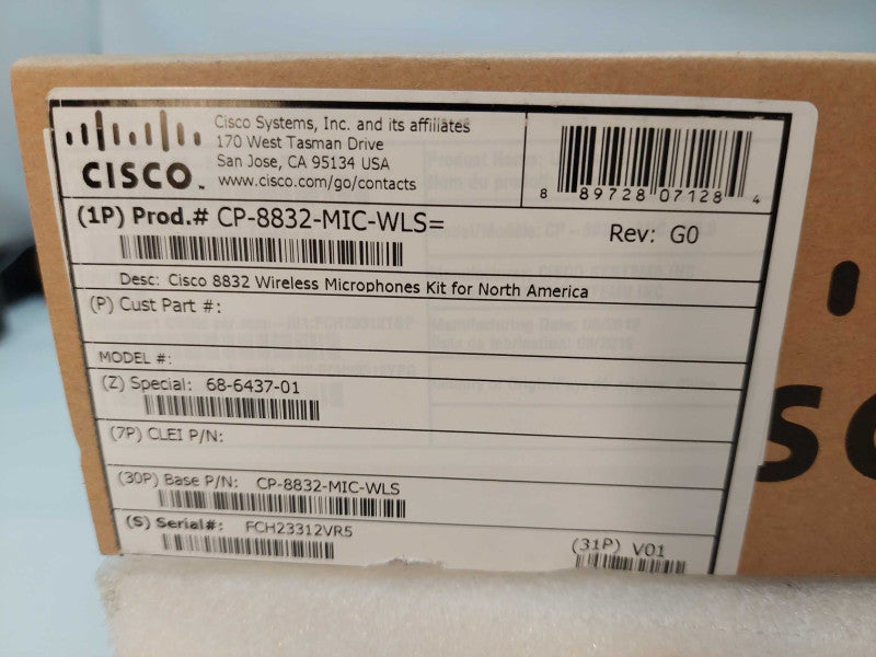 Cisco 8832 Wireless Microphones Kit for North Amercan CP-8832-MIC-WLS Q