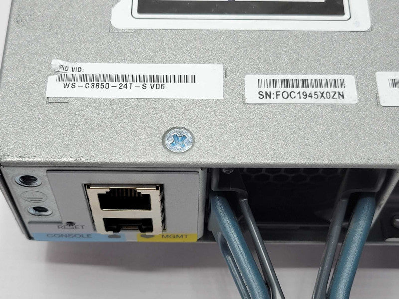 Cisco WS-C3850-24T-S 24-Port Gigabit Network Switch, No PSU _