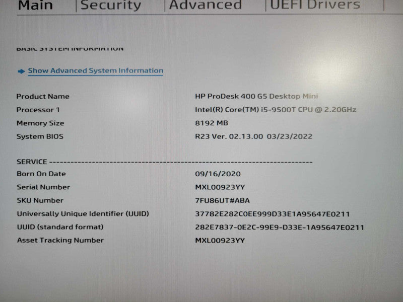 HP ProDesk 400 G5 Desktop mini - Intel i5-9500T @ 2.20 GHZ 8GB DDR4 256 m.2  !