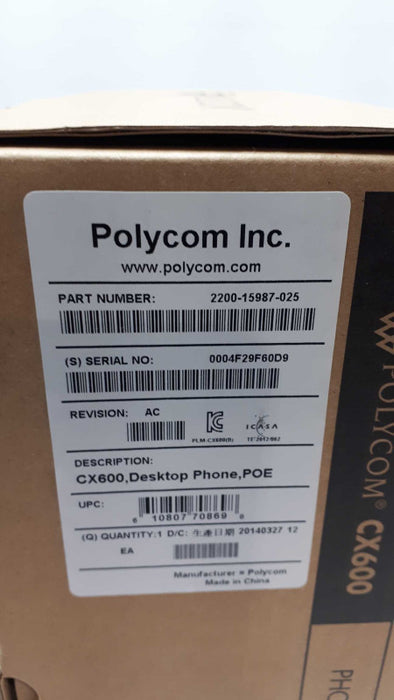 Polycom CX600 IP Phone VoIP Gig Ethernet Business 2200-15987-025 Q&