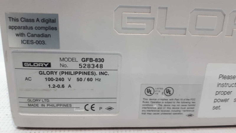 Glory GFB-830 Banknote Bill Counter &