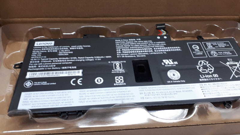 51Wh Battery L18C4P71 For Lenovo ThinkPad X1 Carbon 7th Gen &