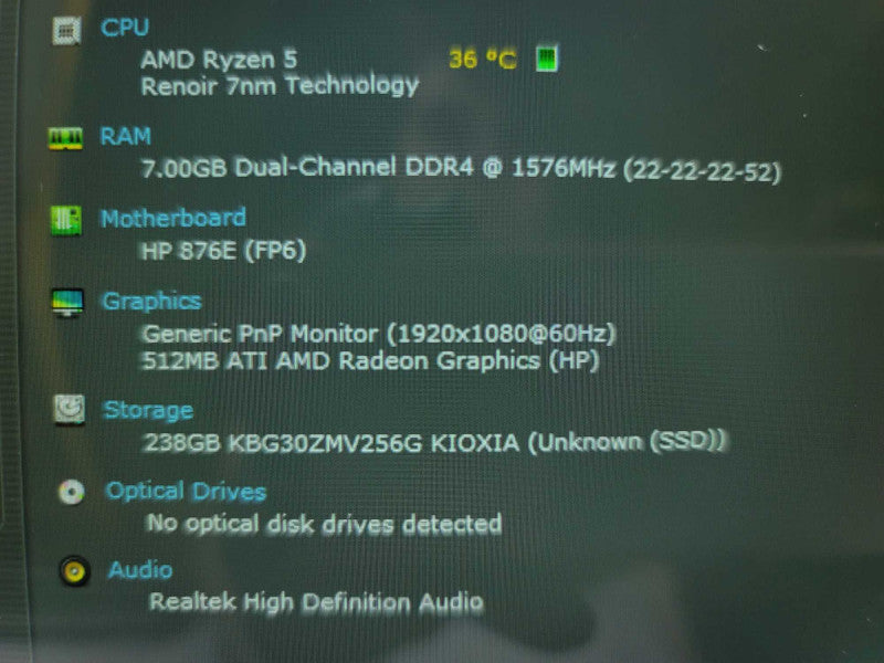 HP Envy x360 AMD Ryzen 5 4500u, 8GB DDR4, 512MB ATI AMD Radeon, 256GB SSD Î²