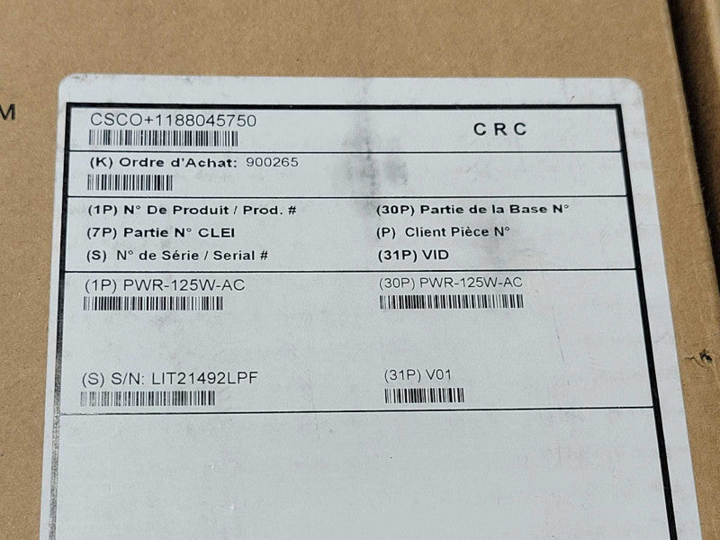 Cisco/Liteon PWR-125W-AC 125W Power Supply for for 890 Series Router _