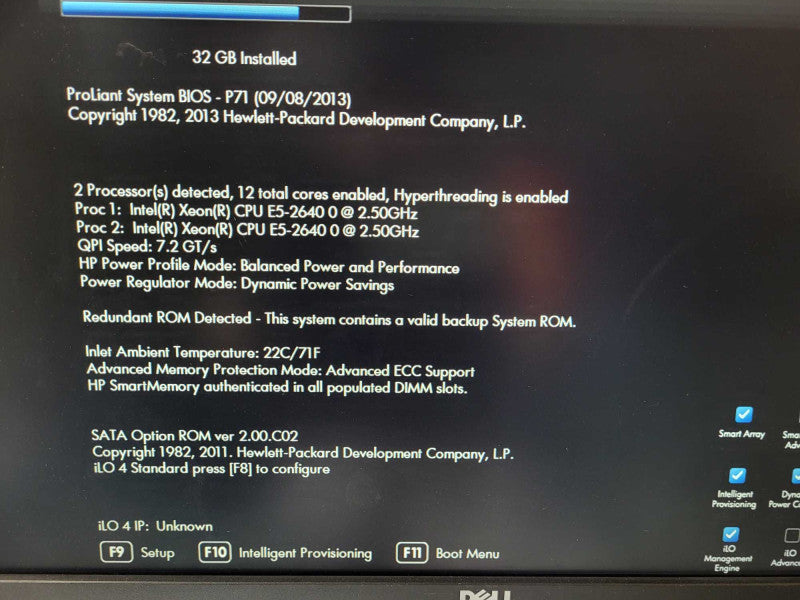 HP ProLiant DL360p Gen8 2x E5-2640 0 32GB ECC DDR3 No HDD 2.5\\" 2x PSU $