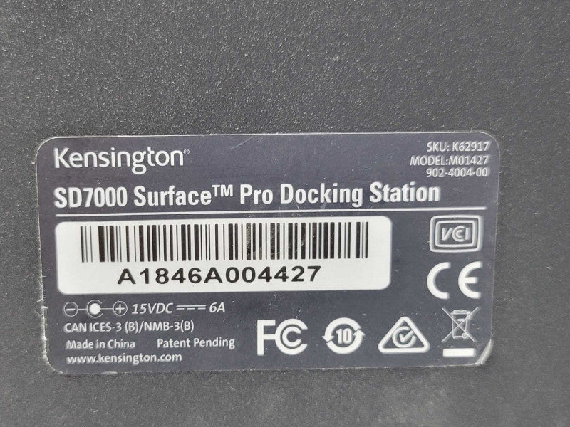 kensington SD7000 surface pro docking station, READ Q_