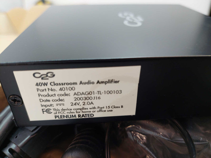 C2G 40W Classroom Audio Amplifier