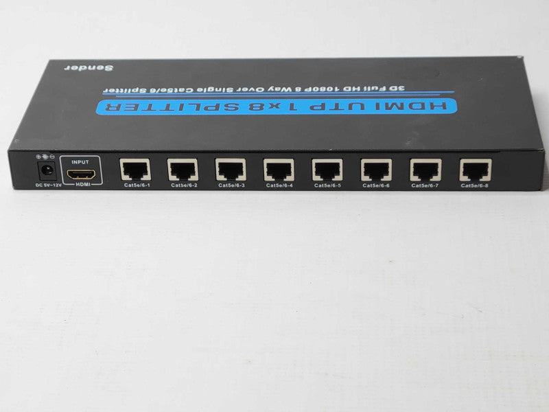 HDMI UTP 1x8 SPLITTER 3D Full HGD 1080P 8-Way over single cat5e/6, READ _