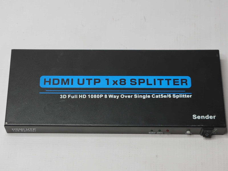 HDMI UTP 1x8 SPLITTER 3D Full HGD 1080P 8-Way over single cat5e/6, READ _