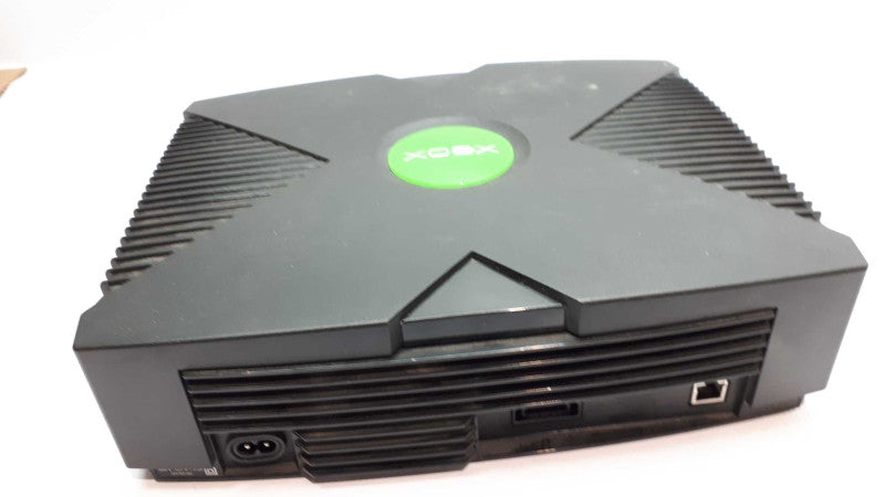 Xbox game console with controllers, cables and CDs &