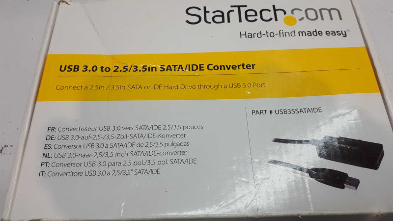 StarTech.com USB 3.0 to SATA or IDE HDD Adapter Converter (USB3SSATAIDE &