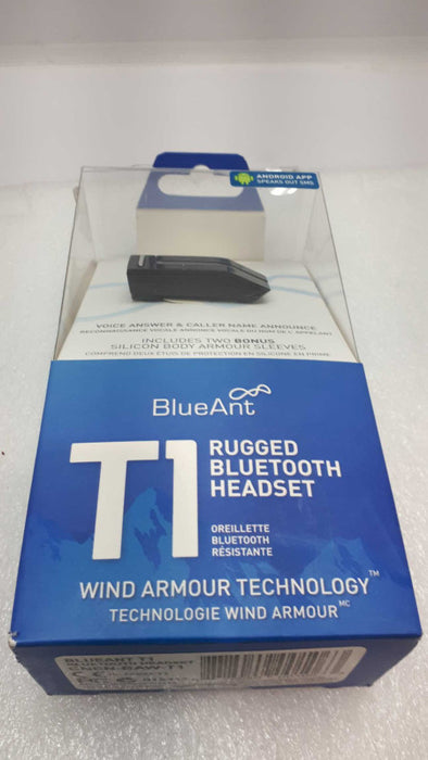 NEW BLUEANT T1 Black BLUETOOTH WIRELESS HEADPHONE Rugged A2DP Dual Mic &