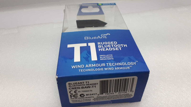 NEW BLUEANT T1 Black BLUETOOTH WIRELESS HEADPHONE Rugged A2DP Dual Mic &