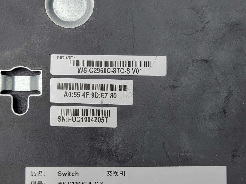 Cisco WS-C2960C-8TC-S 8-Port Switch, 2 x Dual Uplink, Lan Lite _