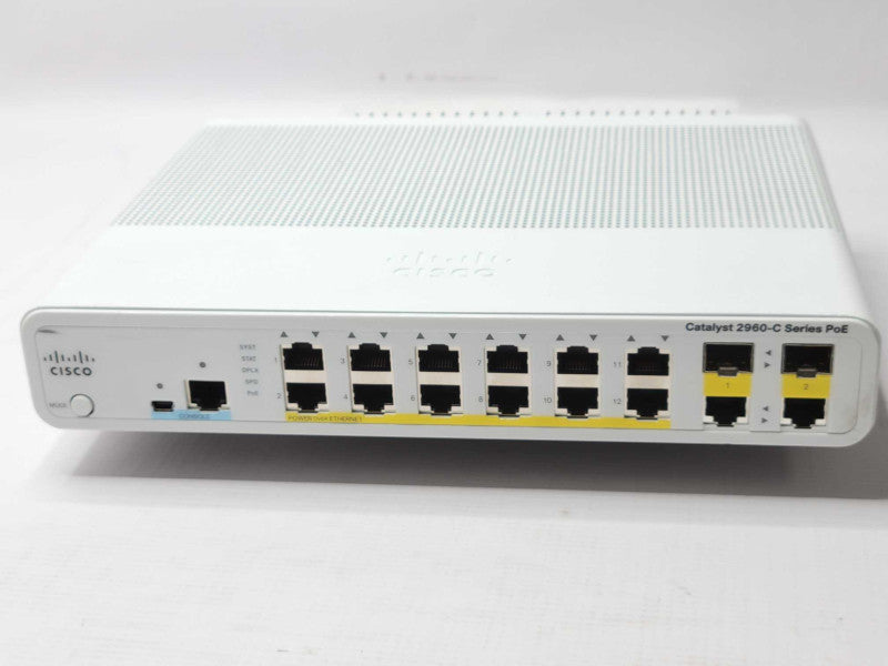 Cisco Catalyst 2960-C Series WS-C2960C-12PC-L 12-Port PoE Switch _