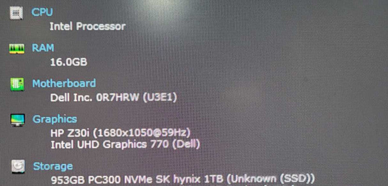 Dell OptiPlex 3000 USFF i5-12600T@3.66GHz 16GB DDR4 1TB SSD READ =