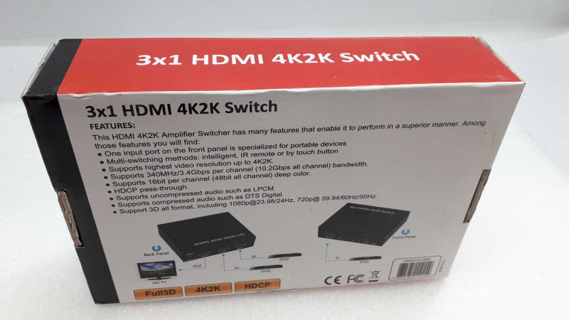 Switch 3x1 HDMI 4K 2K Switch Full3D 4K2K HDCP &